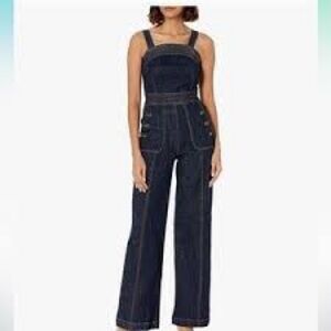Ella Moss Wide Leg Denim Jumpsuit in “Rinse" wash Size 27